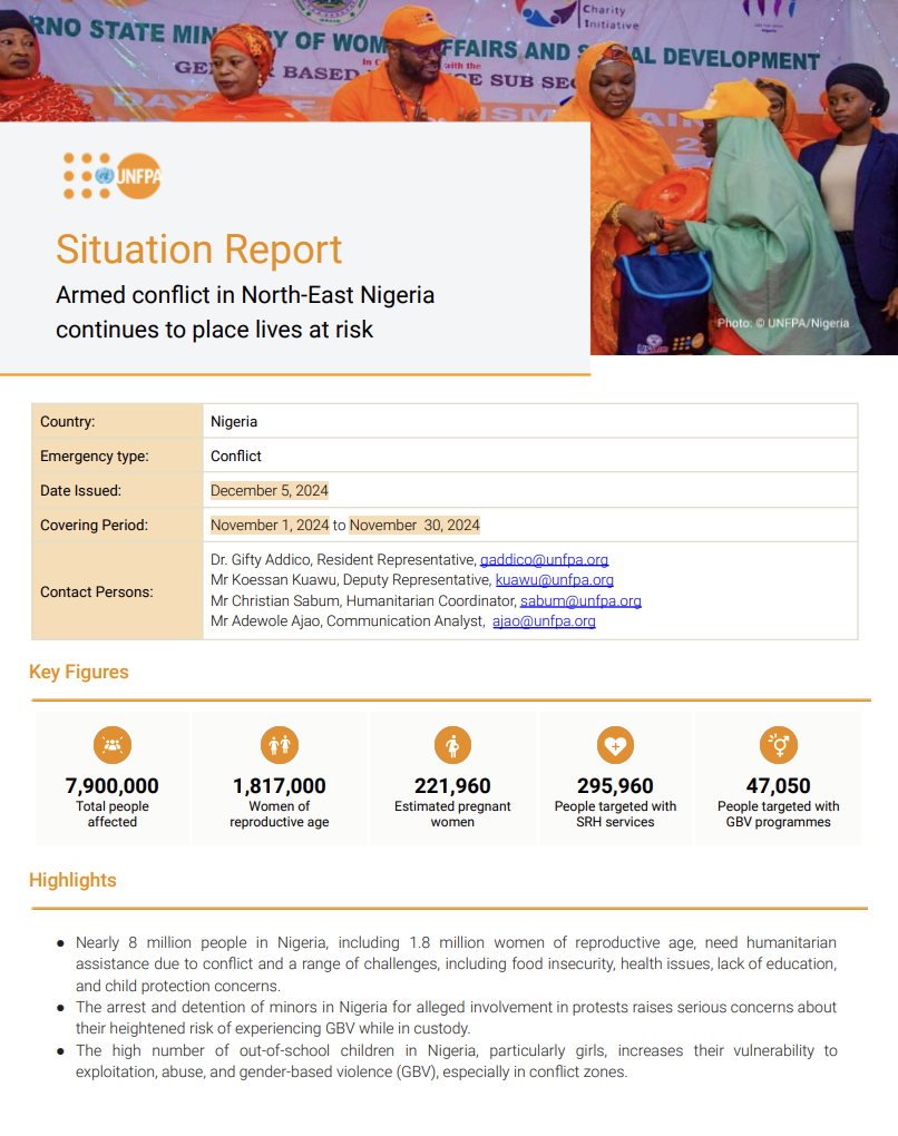 Nigeria Situation Report #4 - November 2024